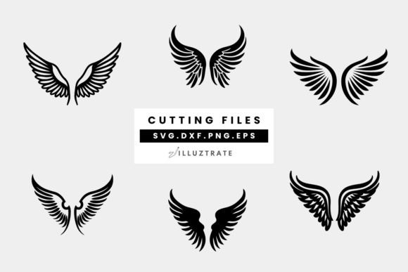 Download Angel Wings SVG Cut Files | Heart - Premium Resources